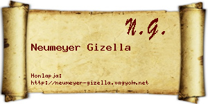 Neumeyer Gizella névjegykártya